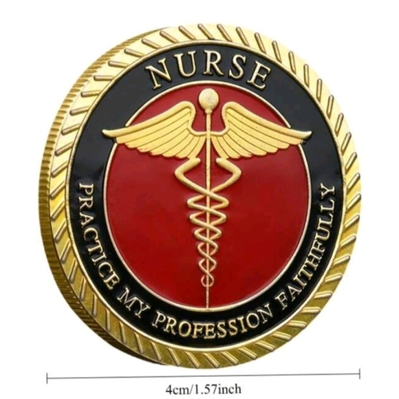 Nurse Caduceus Challenge Coin - Picture 2 of 4